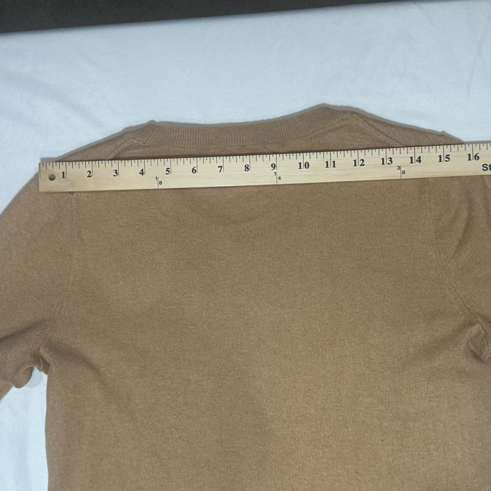 J. Crew Women's Light brown /Tan Long Sleeve w/ Pink Heart- medium- Cotton - Picture 11 of 14